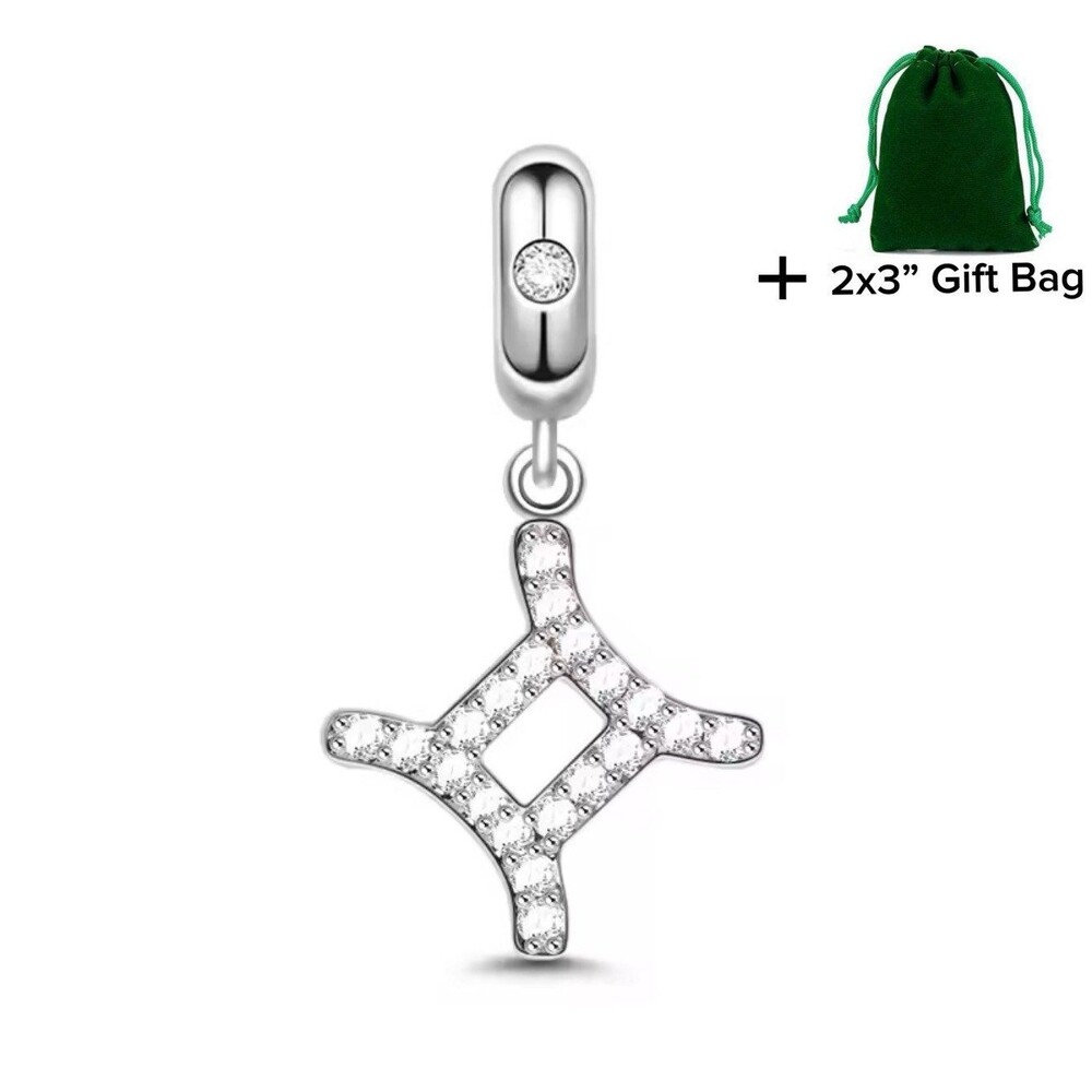 Gemini Dangle Charm | 925 Silver | Brand New